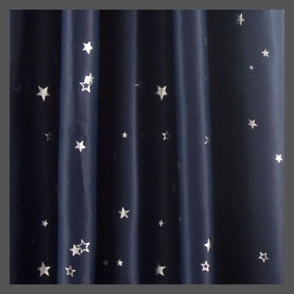 Open Box - Lush Decor - Set of 2 52"x63" Kids' Star Blackout Window Curtai Navy - Picture 3 of 3
